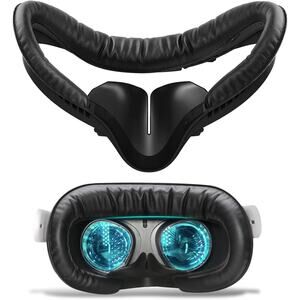 Oculus Quest 2 Face Bracket Replacement, Sweat-Proof Leather Face Pad VR Cushion